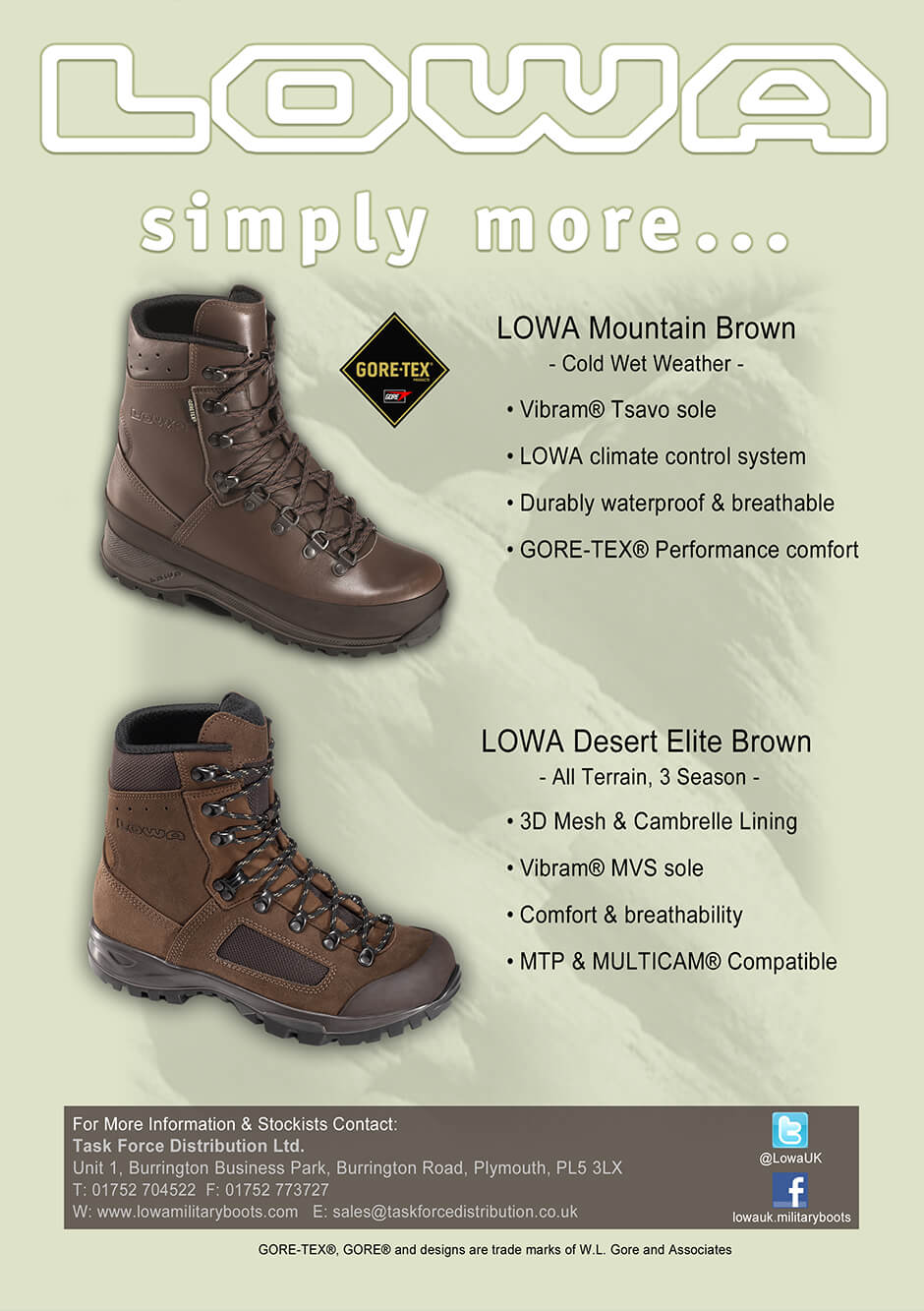 LOWA Military Boot Advert In Combat & Survival Magazine